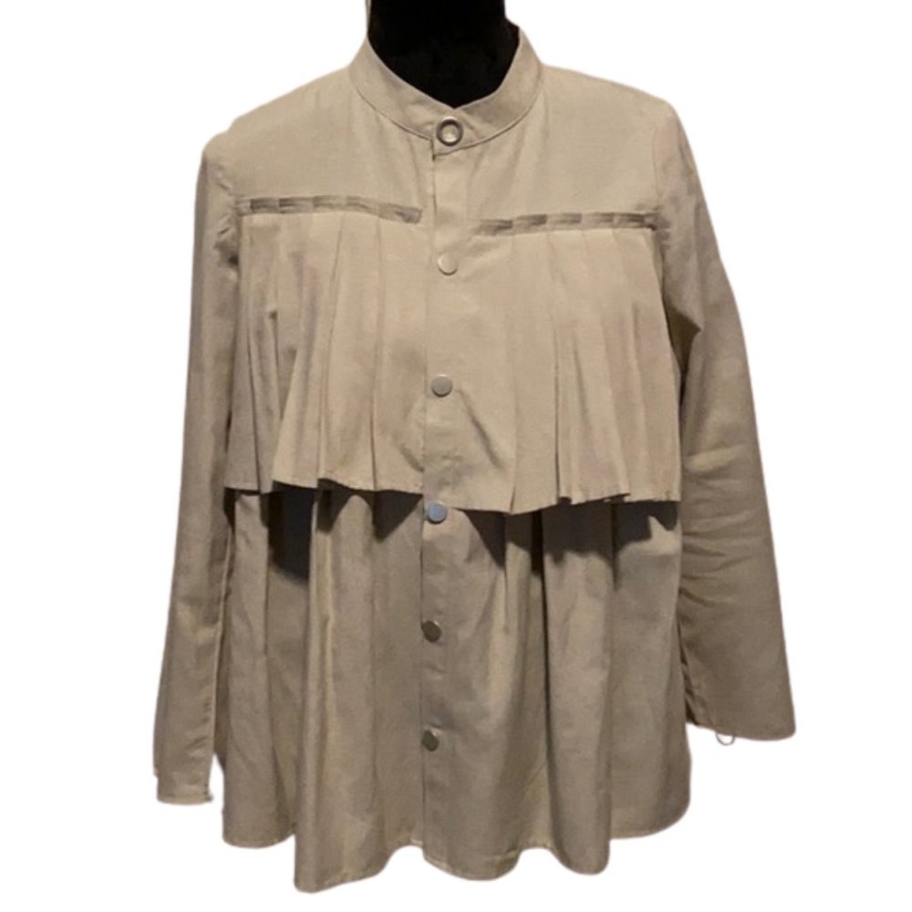 Layered/Pleated Snap-down Boho Top